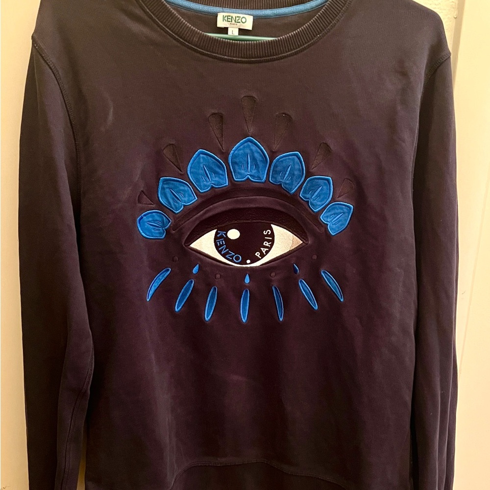 Kenzo Paris Embroidered Eye Sweatshirt Size L Luxury Sweatshirt